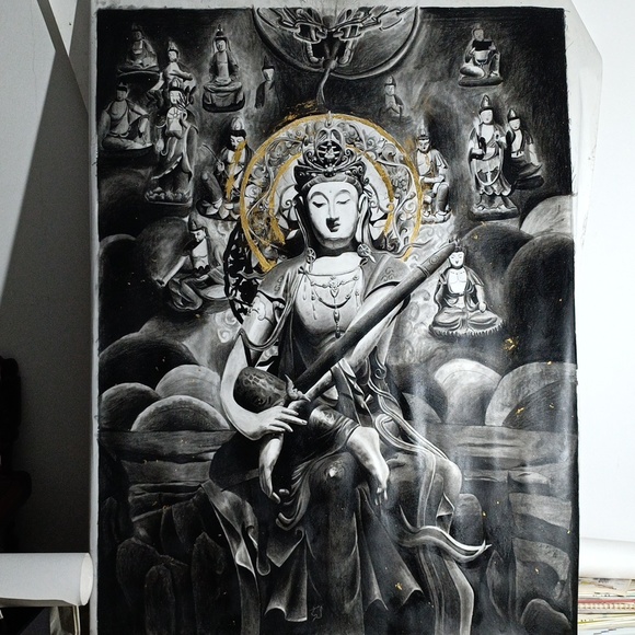 Realistic sketch Buddha - Picture 2 of 4